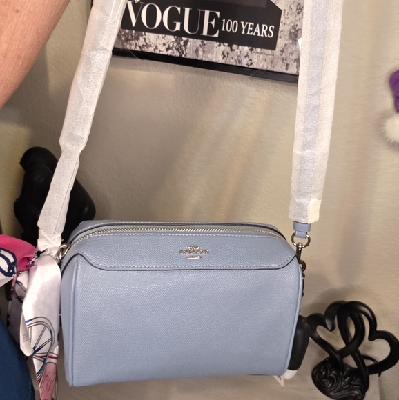 Coach Blue Crossbody Bag with Silver Hardware - Picture 1 of 4